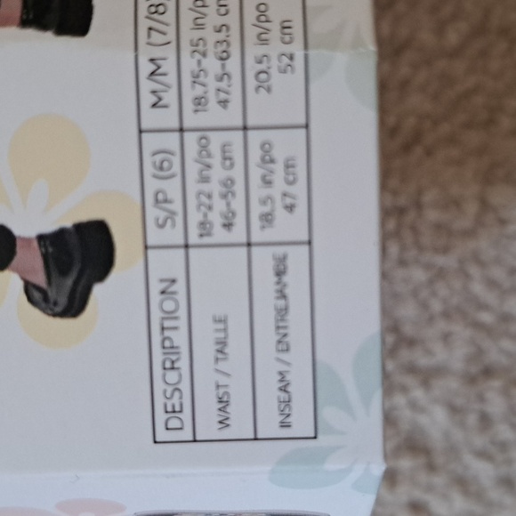 Tuff Athletics Leggings Set Of 2 Fleece Lined Pants Size Small (6) Grey Black - Picture 10 of 10